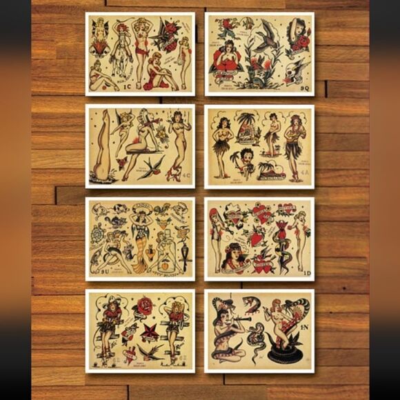 Set of 31 American Traditional Flash Sheet Prints, Size 8.5 x 11 - Picture 3 of 4